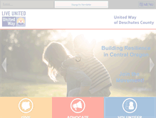 Tablet Screenshot of deschutesunitedway.org